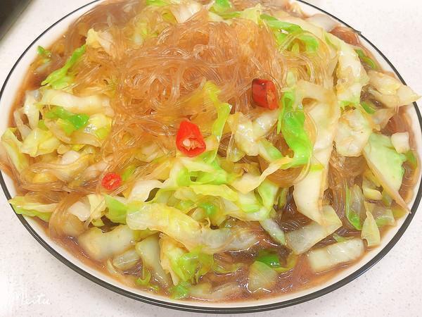 圆白菜炒粉丝-圆白菜炒粉丝的做法