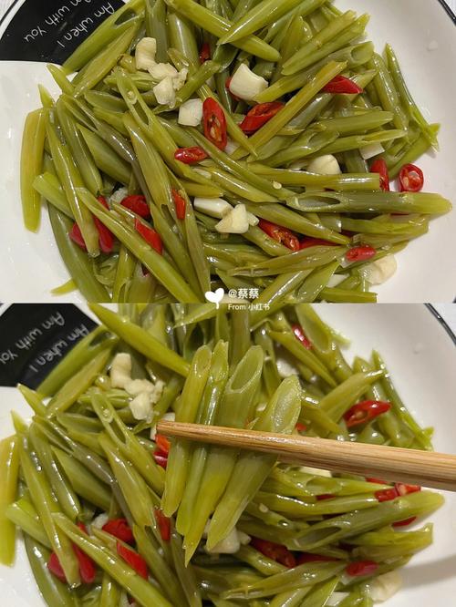 空心菜梗的做法-醋溜空心菜梗的做法