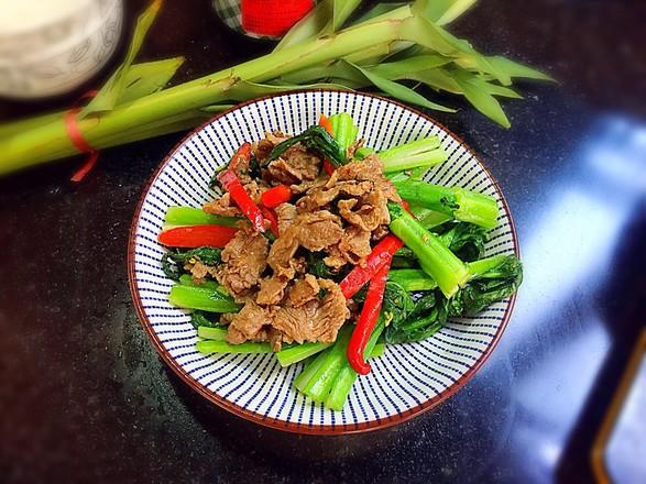 菜心炒牛肉-菜心炒牛肉的做法