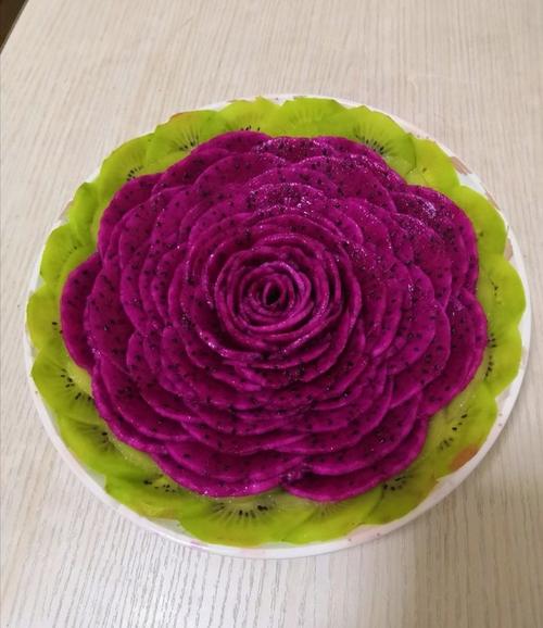 花式火龙果-花式火龙果拼苹果摆盘图片
