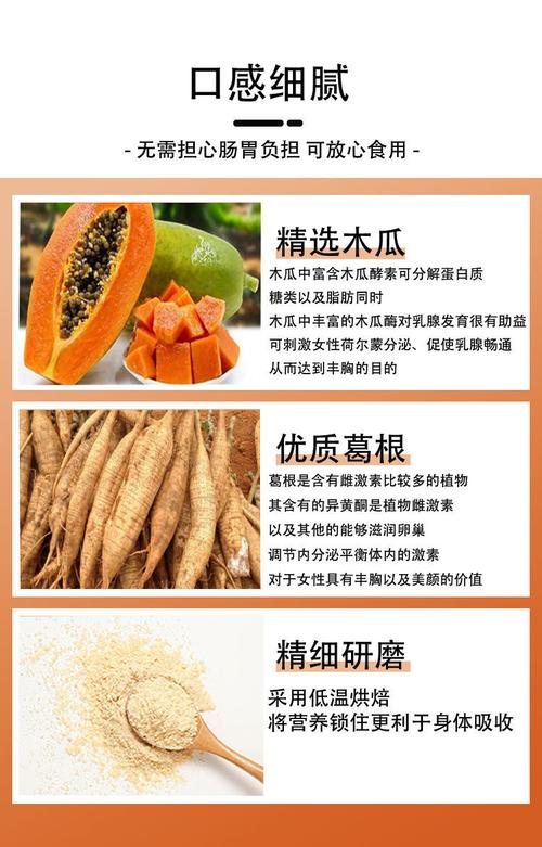 木瓜葛根-木瓜葛根粉真的能丰胸吗