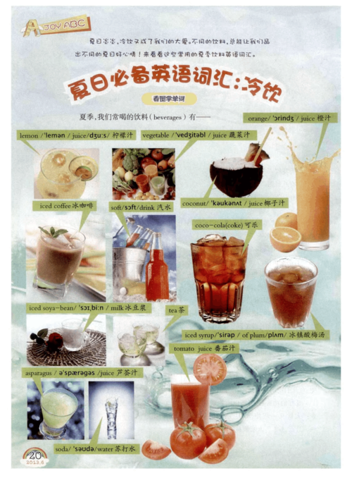 冷饮-冷饮用英语怎么说