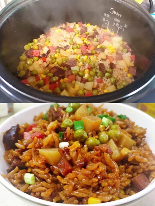 腊肉饭的做法-碗豆腊肉饭的做法